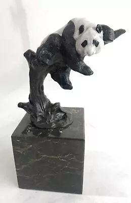 Bronze Sculpture Statue Art Deco Hot Cast Handcrafted European Made Panda By Mar • $139.65