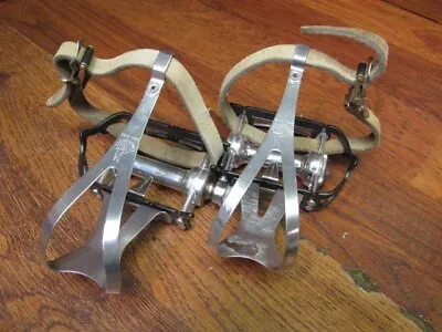 $299.99 • Buy Vintage Campagnolo Record Pedals Toe Clips & Straps