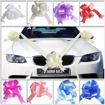 £4.55 • Buy Wedding Car Decoration Kit 7 Metres Of Ribbon & 1 3 5 Large Bows RIBBON BOW CAR
