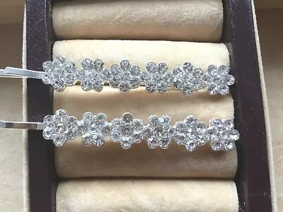 £2.99 • Buy  Diamante Hair/Hijab/Scarf Grip.bobby Pin.slide. 1 Pair. Crystal.weddings.bride.