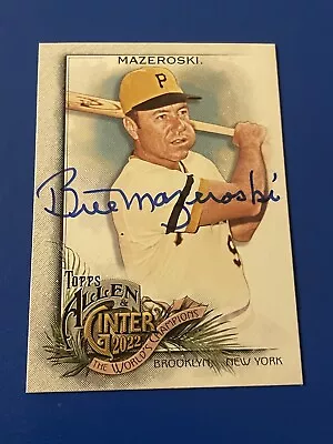 BILL MAZEROSKI Signed 2022 Topps Allen & Ginter Baseball Card HOF Pirates • $18