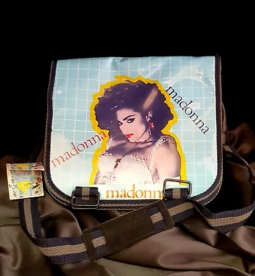 MADONNA VINTAGE LIKE A VIRGIN SCHOOL MESSENGER VINYL BAG MID-80s NWT RARE • $185