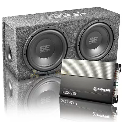 Memphis Audio Dual 10  Ported Enclosure With Amplifier Package Street Edge SE210 • $399.95