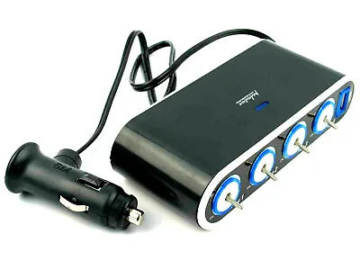 $13.69 • Buy 4 Way Adapter Multi Socket 12V Car Cigarette Lighter Splitter USB Charger Port