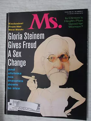 Ms. Magazine March April 1994 Gloria Steinem Freud Sex Change Women's Feminism • $23.95