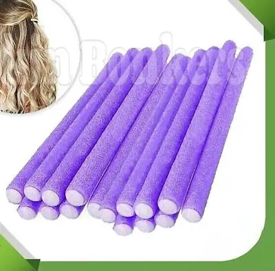 24 Bendy Hair Rollers Heatless Curler Wave Curling Styling Flexible • £5.10