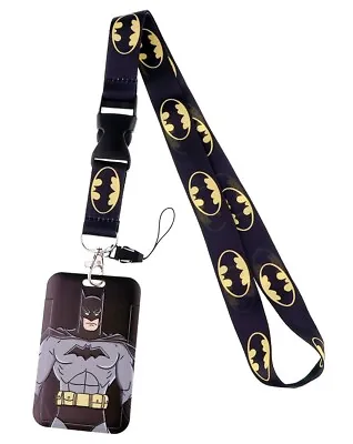 $8.99 • Buy Batman Superhero Logo Design Lanyard With ID Holder Keychain