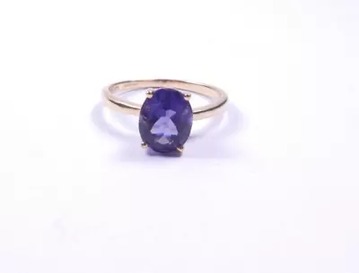 Ring 9 Carat Yellow Gold Size U Tanzanite Solitaire • $327.93