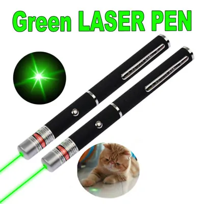 2PCS Green Laser Pointer Pen Light 1mW Professional Presenter Lazer Visible Beam • £4.49