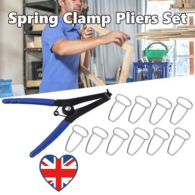 11pcs Miter Pliers Clips Installation Miter Spring Clamps Kits Woodworking Tools • £11.77