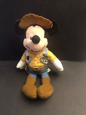 Disney Store Exclusive Toy Story Woody Mickey Mouse Mini Bean Bag Plush 8” NEW • $9.99