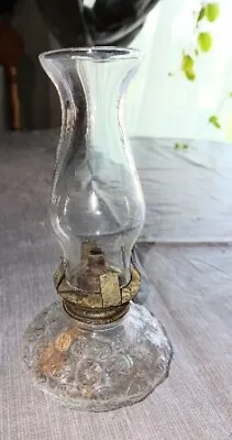 Mini Vintage Style Glass Kerosone Oil Lamp Light With Chimney & Wick  • $25
