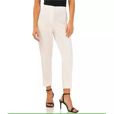 Vince Camuto Straight Leg Tailored Cuffed Hem Pants Size 2 Ivory NWT MSRP $109 • $38.15