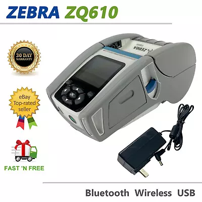 Zebra ZQ610 Portable Barcode Label Thermal Printer Wireless Bluetooth USB • $94.81