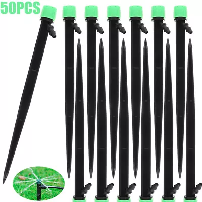 50pcs Adjustable Drip Irrigation Emitters Spray Heads Micro Spray 360° (Green) • $15.89