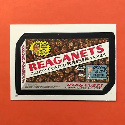 1986 Wacky Packages Reaganets #24 Topps Album Sticker Ronald Regan '80s Satire • $2.49