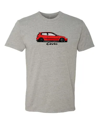 Red EG Civic Hatchback Shirt *SUPER Soft 60/40 Blend T Shirt* T Shirt Cars • $21.99