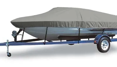 300 Denier Gray Mooring Boat Cover For Performance Ski Boats O/B Up To 20' X 90  • $35.99