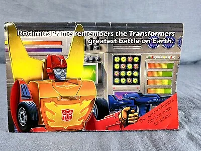 Transformers G1 Catalog Checklist And Order Form Hasbro 1987 Rare Vintage • $12