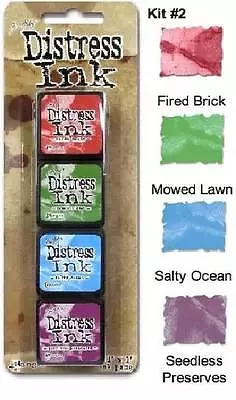 Lot Of 4 Tim Holtz DISTRESS MINI INK PADS Ranger Stamps - KIT #2 • $9.99