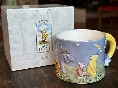 Classic Winnie The Pooh 3D Relief Mug  Surprise Star Piglet Eyeore Tigger Box • $19.99