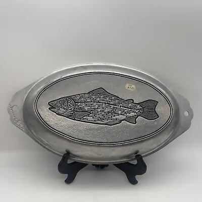 $13.49 • Buy Vintage RWP Wilton Pewter Fish Trout Pan Bowl Platter Cookware Columbia PA