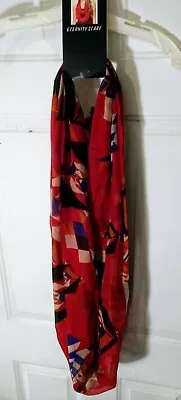 Women's Red And Multi-color Polyester Eternity Scarf • $9.95