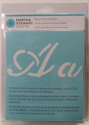 Martha Stewart Cursive Alphabet Fancy Script Stencil Set Looped Script NEW • $8.99