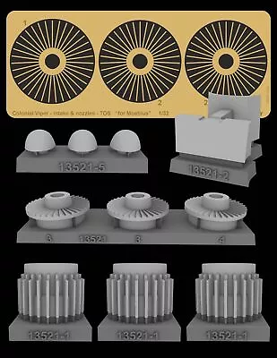 Green Strawberry 1/32 Battlestar Galactica Colonial Viper Intake & Nozzles TOS • $50.90