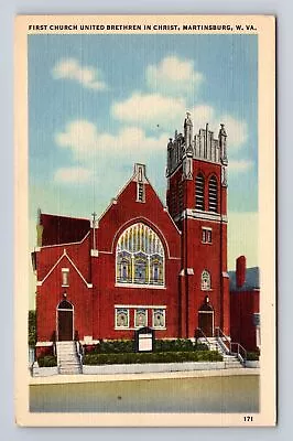 Martinsburg WV-West Virginia First Church Brethren Christ Vintage Postcard • $7.99