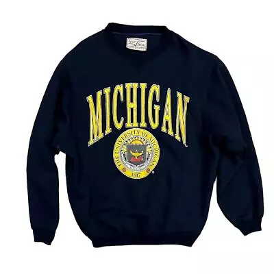 VTG Galt Sand University Michigan Wolverines Crest Logo Graphic Sweat Shirt XL • $8.57