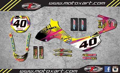 $179.90 • Buy Full  Custom Graphic  Kit - Neon Style - Suzuki JR 80  All Years Sticker Kit