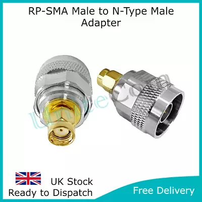 £5.45 • Buy RP-SMA Male To N-Type Male Straight Through Adapter WiFi LoRa 4G 5G Connector