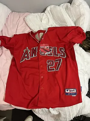 Authentic Mike Trout Los Angeles Angels Jersey Size 54 Majestic Cool Base • $100