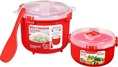 $21.71 • Buy Sistema 82001 Microwave Rice Cooker (2.6L) And Round Microwave Food Container (9