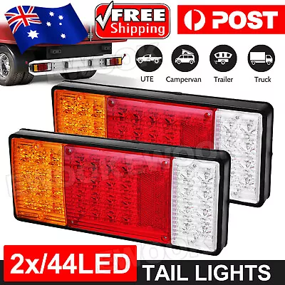 2X 88 LED Tail Lights Trailer Ute Caravan Truck Stop Indicator Rear LAMP 12V 24V • $30.85