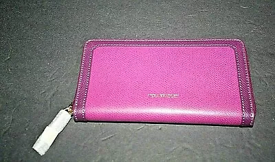 Vera Bradley Leather Georgia Wallet In Wildwood PLUM NWT • $39