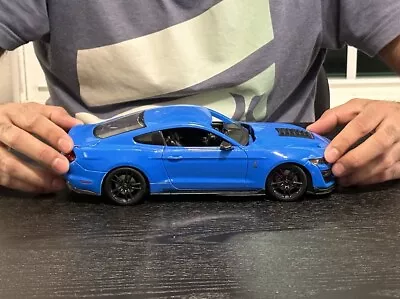 Damage Maisto Mustang Shelby GT500 2020 1:18 Scale Diecast Toy Model GT Car Blue • $19.99