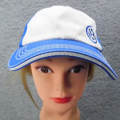 Driver Gear VOLKSWAGON Adult Cap Hat Embroidered Hook & Loop Adj White & Blue • $9.99