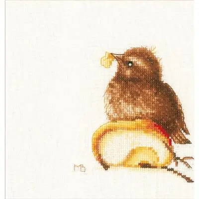 Lanarte Counted Cross Stitch Kit  Young Blackbird Marjolein Bastin  14x14cm DI • $30.81