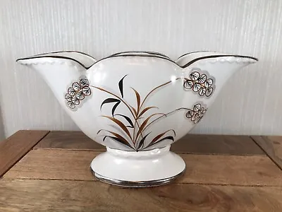 Vintage Kensington Ware Large Mantel Vase 32cm Long Grasses Pattern Fluted Style • £27.50