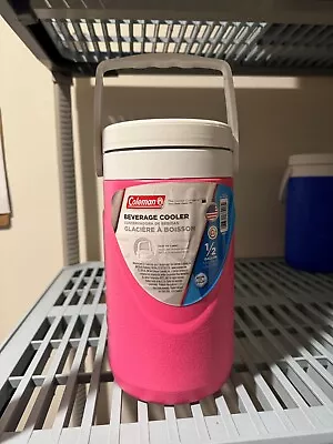 NEW Coleman Personal Half 1/2 Gallon Water Jug Cooler Pink Christmas • $24.99