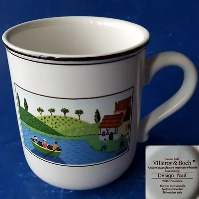 Villeroy & Boch Luxembourg DESIGN NAIF 10-Oz Porcelain Mug #3. Boaters By Laplau • $24.95