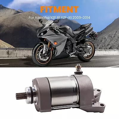 Starter Motor For Yamaha YZF R1 YZF-R1 2009 2010 2011 2012 2013 2014 14B8189000 • $112