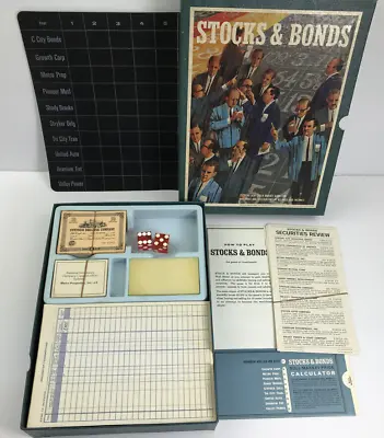 Stocks And Bonds Vintage Bookshelf Game 1964 By 3M Company Complete • $19.98