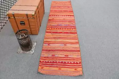 Turkish Rugs 2.1x8.3 Ft Runner Rug Vintage Rugs Kilim Floor Rugs Wool Rug • $78.48