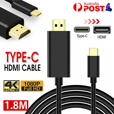 $10.99 • Buy USB C To HDMI Cable USB Type C Male To HDMI Male 4K Cable For Macbook Chromebook