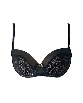 Victoria’s Secret Women’s Bra Black Padded Demi Bust Underwire Size 34C • $20.47