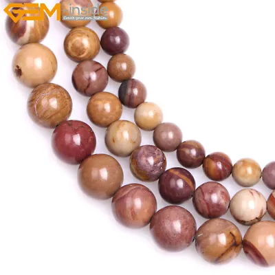 Natural Yellow Sunset Mookaite Jasper Gemstone Beads Jewelry Making Strand 15  • $5.32