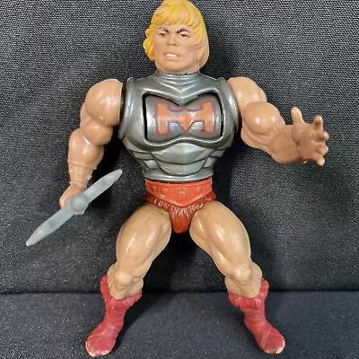 Vintage 1983 Battle Armor He-Man  Masters Of The Universe Mattel Taiwan (A20) • $15.20